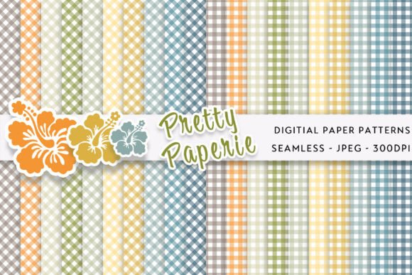 20 Gingham Digital Paper Backgrounds for Every Project