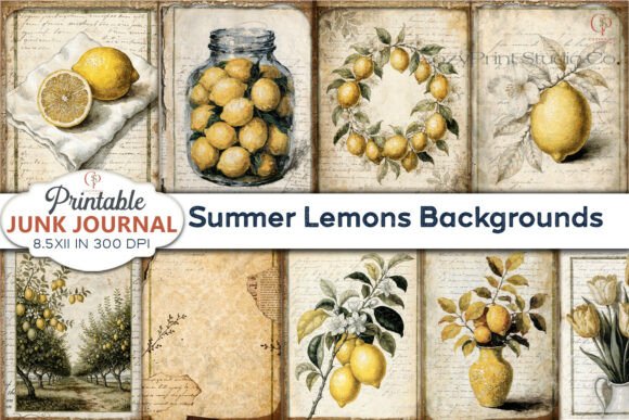 Brighten Your Projects with Summer Lemons Backgrounds