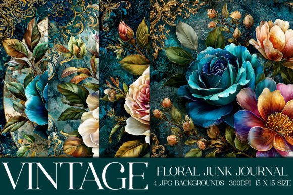Elegant Floral Backgrounds, S13: A Vintage Toolkit for Modern Design