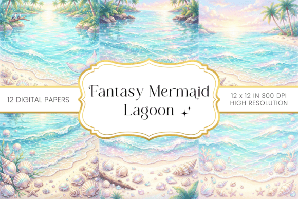 Enchant Your Designs with Fantasy Mermaid Lagoon Backgrounds