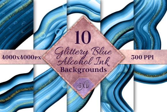 Glittery Blue Alcohol Ink Backgrounds: A Designer's Guide