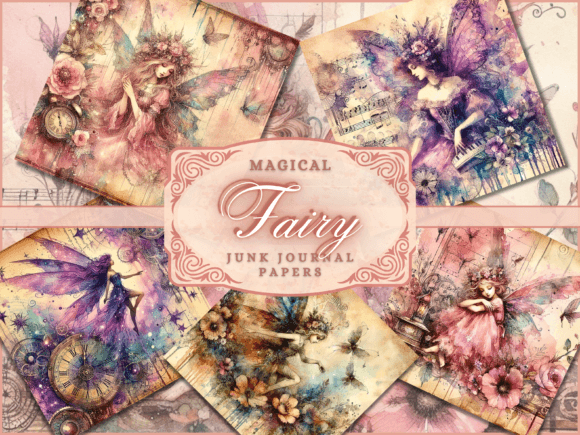 Magical Fairy Junk Journal Backgrounds: Beyond the Font