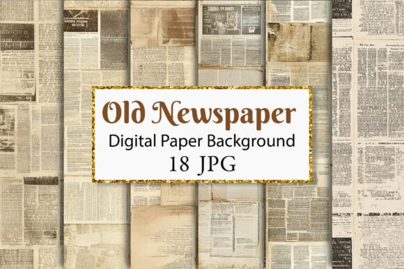Old Newspaper Texture Papers Backgrounds for Authentic Design