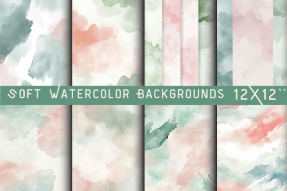 Soft Watercolor Backgrounds Abstract: A Digital Pack for Dreamy Pastel Projects
