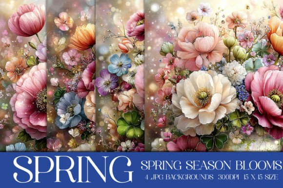 Spring Season Blooms Backgrounds, S5: Your Digital Garden Awaits