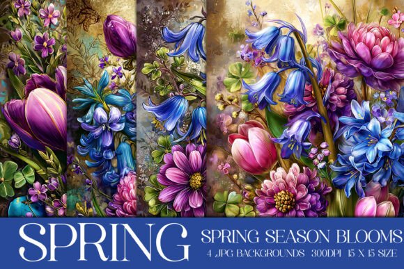 Spring Season Blooms Backgrounds, S8: Elevate Your Projects