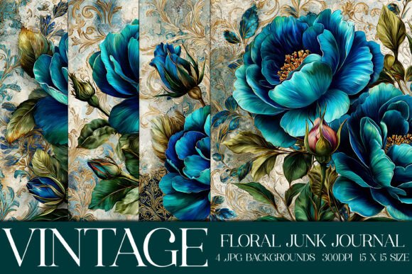 Timeless Blooms: The Art of Vintage Patchwork Backgrounds