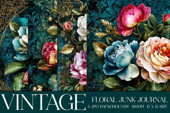 Timeless Elegance: Luxury Floral Flowers Backgrounds, S9