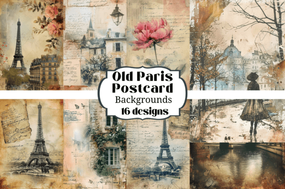 Timeless Elegance: Unlocking Creativity with Vintage Paris Postcard Backgrounds